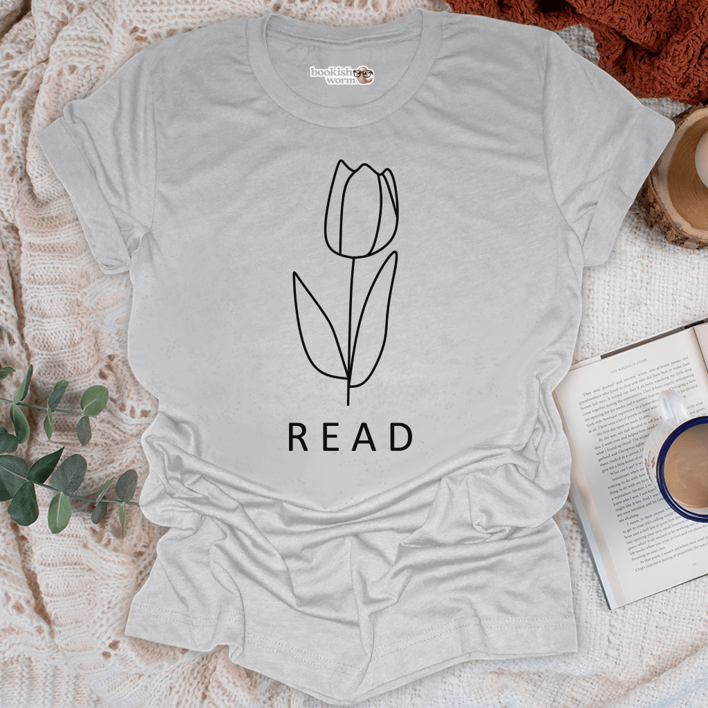 Read Tulip Line Art T-Shirt