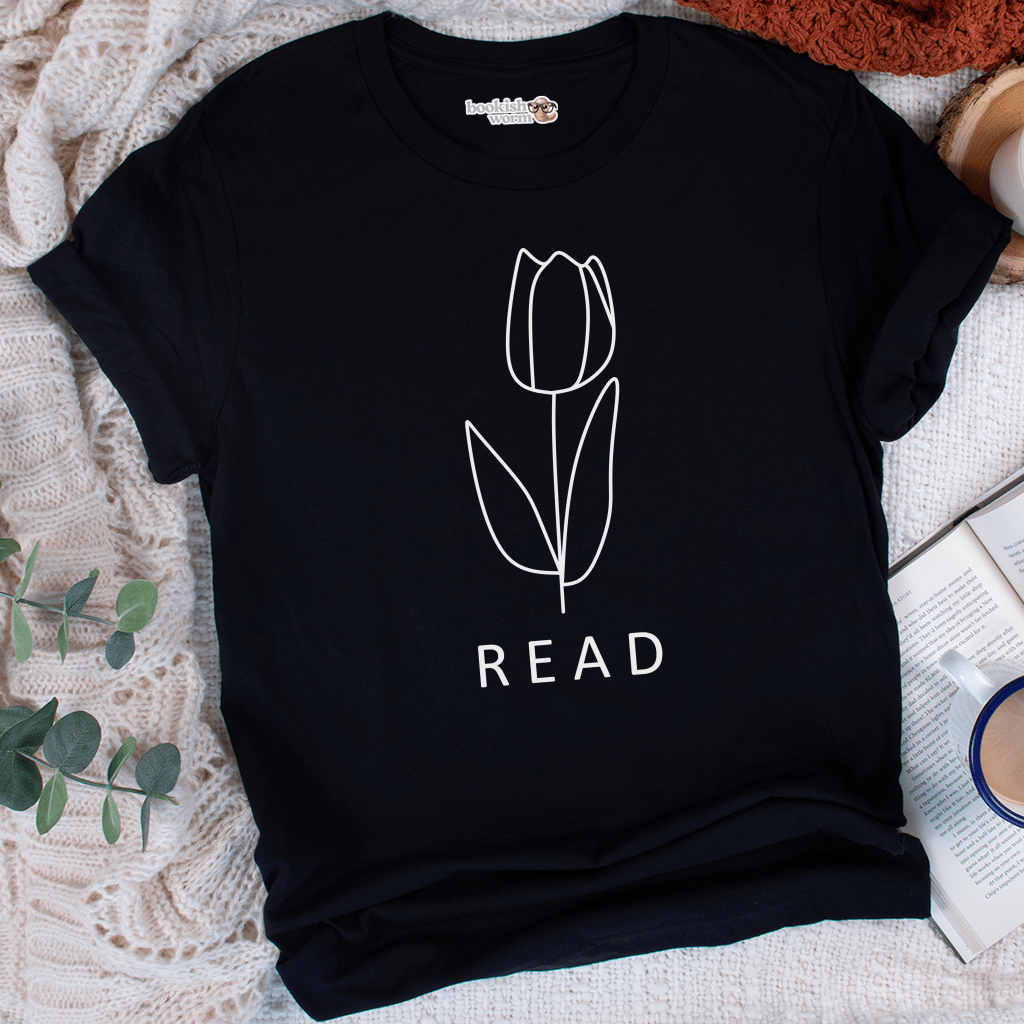 Read Tulip Line Art T-Shirt