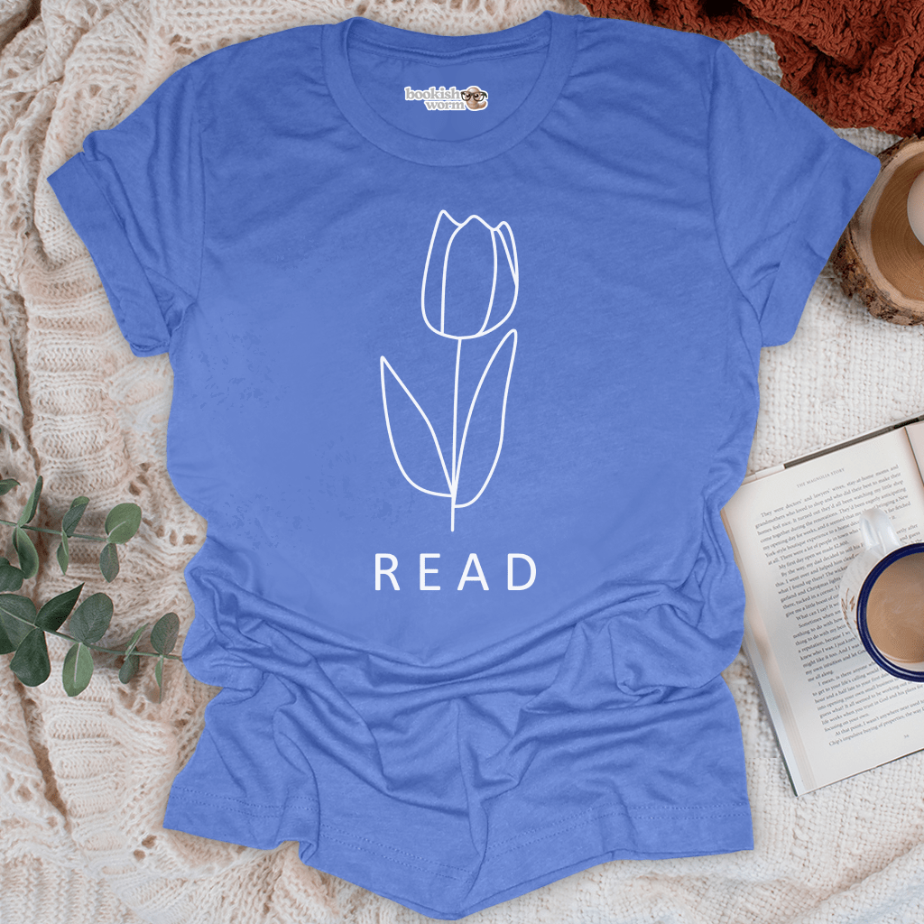 Read Tulip Line Art T-Shirt