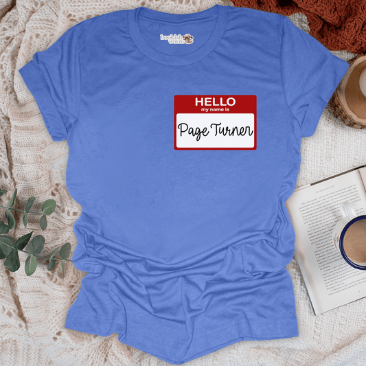 Page Turner Nametag T-Shirt