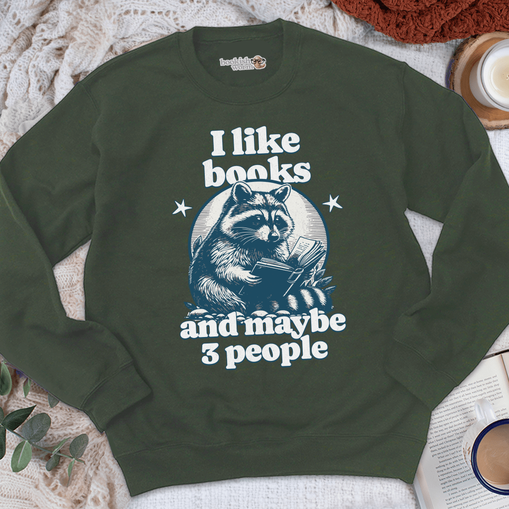 I Like Books & 3 People Crewneck