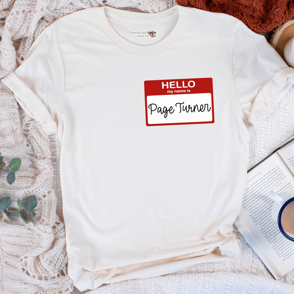 Page Turner Nametag T-Shirt