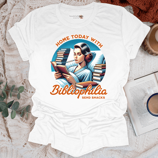 Home With Bibliophilia T-Shirt